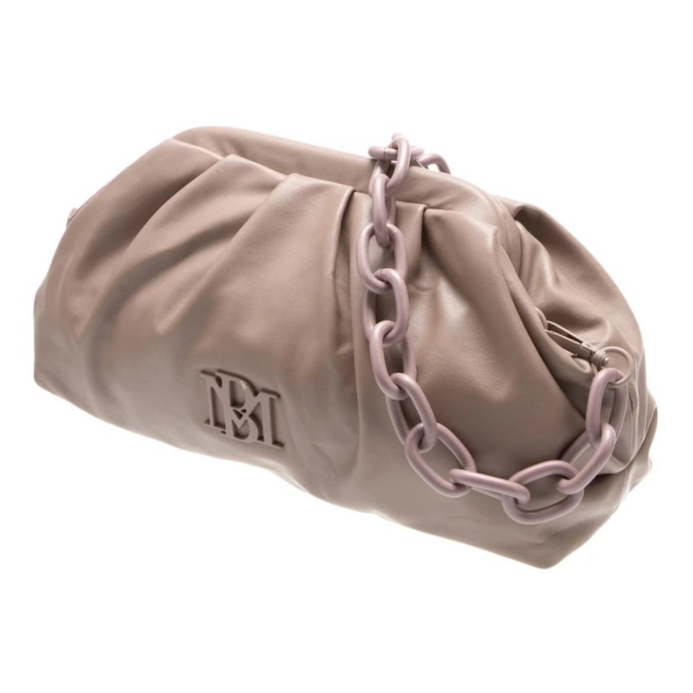 NWT Badgley Mischka Wrapped Frame Clutch Purse Bag in Grey - Picture 3 of 6